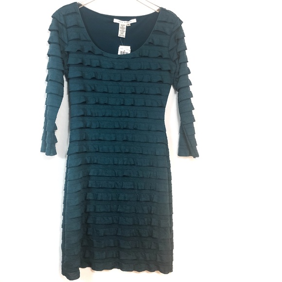 Max Studio Tiered Long Sleeve Midi Dress NWT - Picture 1 of 5